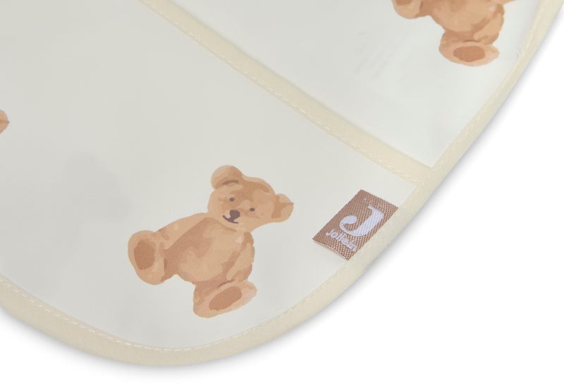 Jollein Bib Waterproof with Sleeves Teddy Bear - Image 3